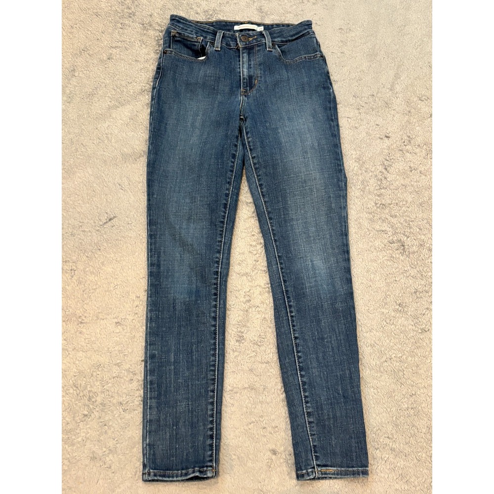 Levis 721 High Rise Skinny Jeans Womens 25 Medium Wash Blue Denim Casual Stretch